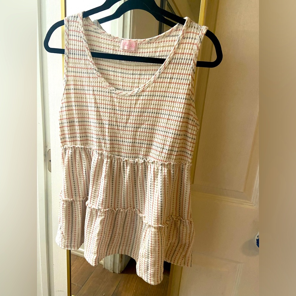 Waffle net tank top